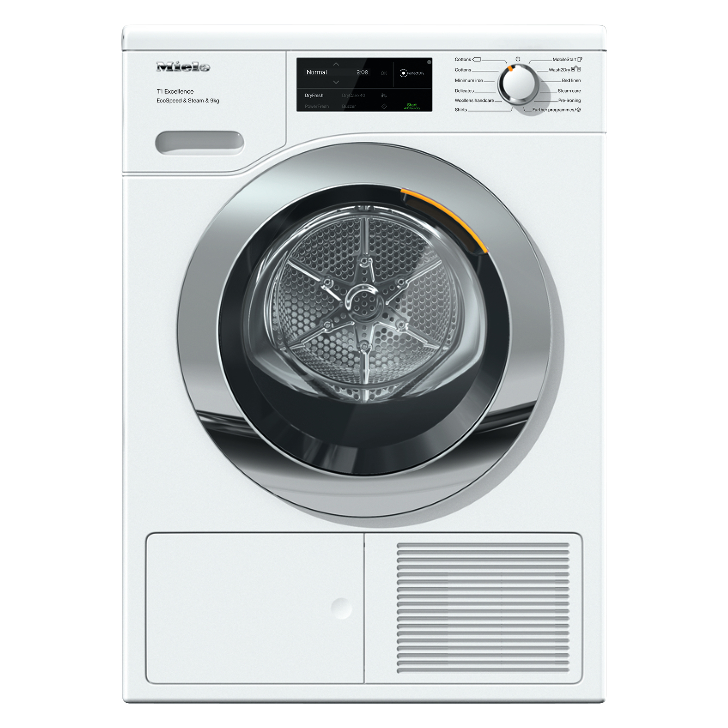 Miele TEL785WP EcoSpeed&Steam&9kg Lotus white full image