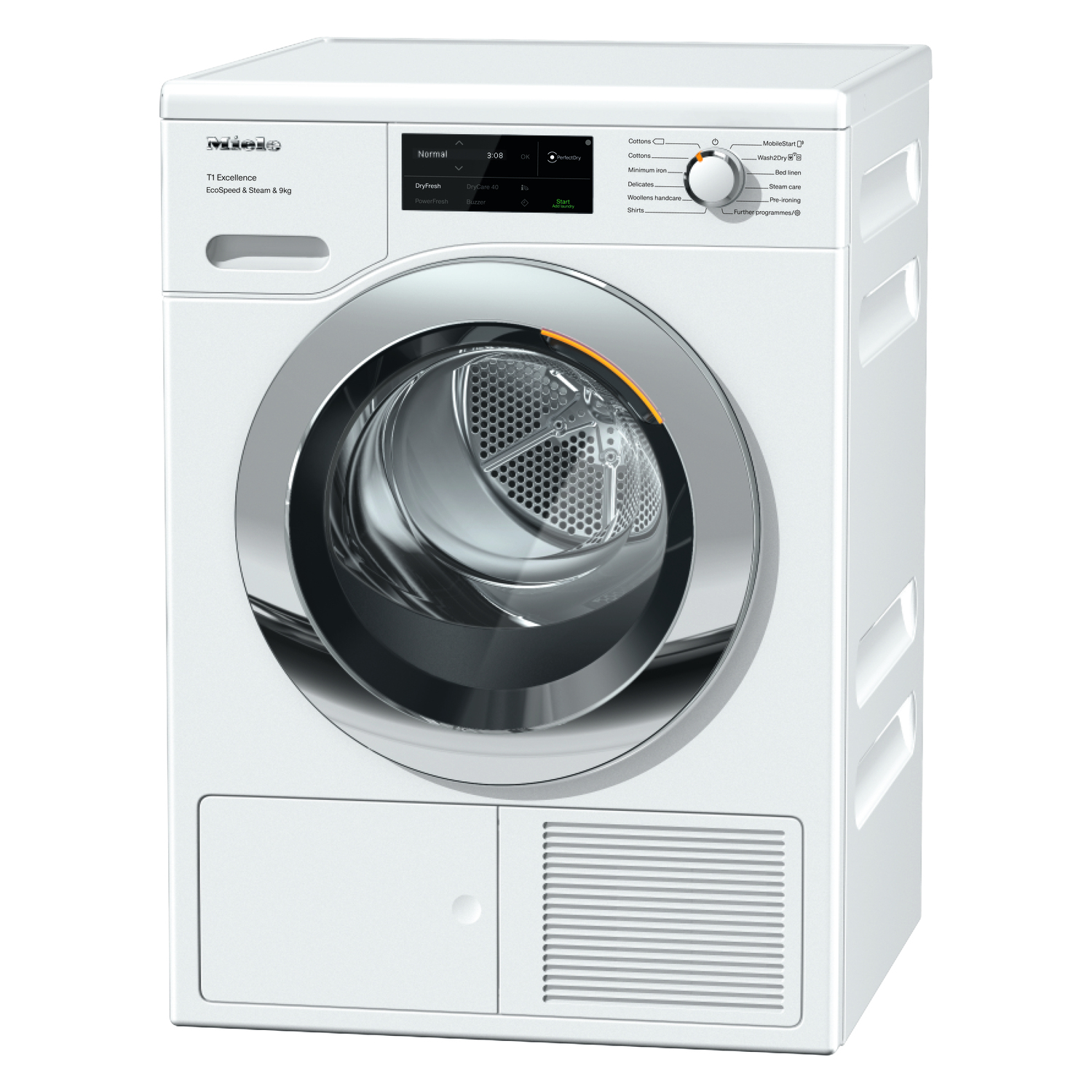 Miele TEL785WP EcoSpeed&Steam&9kg Lotus white full image