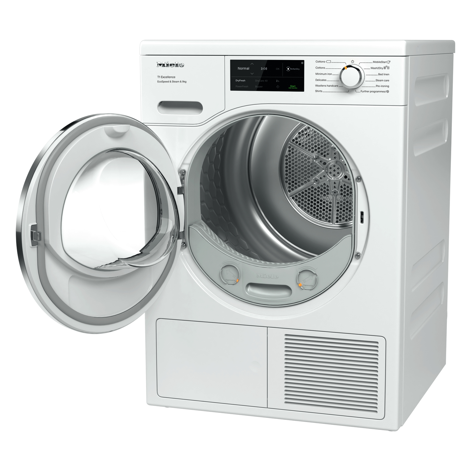Miele TEL785WP EcoSpeed&Steam&9kg Lotus white full image