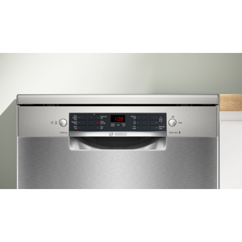 Bosch Series 2 Free-standing dishwasher 60 cm Brushed steel anti-fingerprint