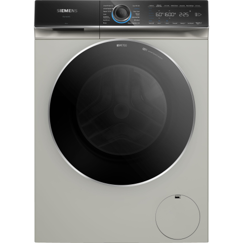 Siemens iQ700 Washing machine, front loader 10 kg 1600 rpm, Silver inox