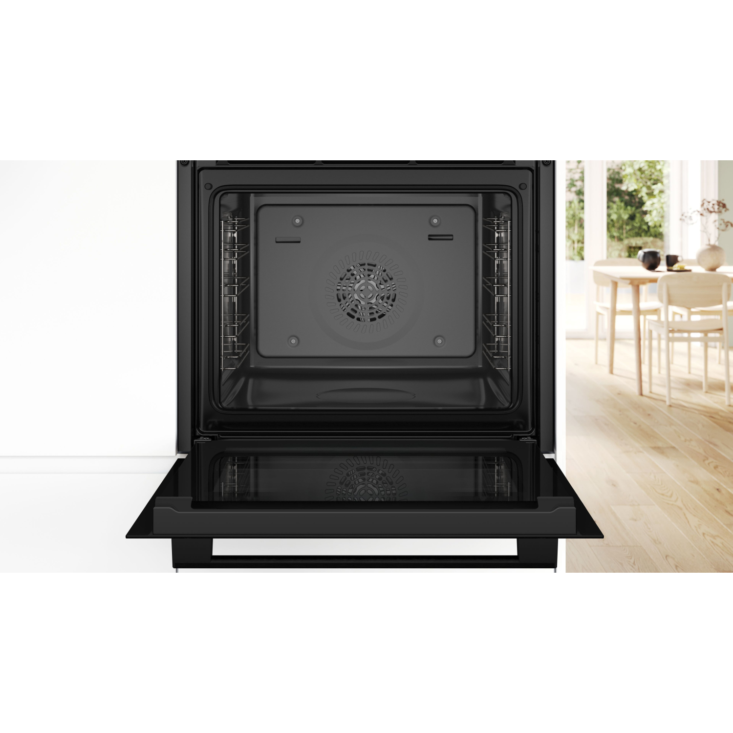 Bosch Series 4 Built-in oven with added steam function 60 x 60 cm Black full image