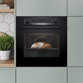 Bosch Series 4 Built-in oven with added steam function 60 x 60 cm Black
