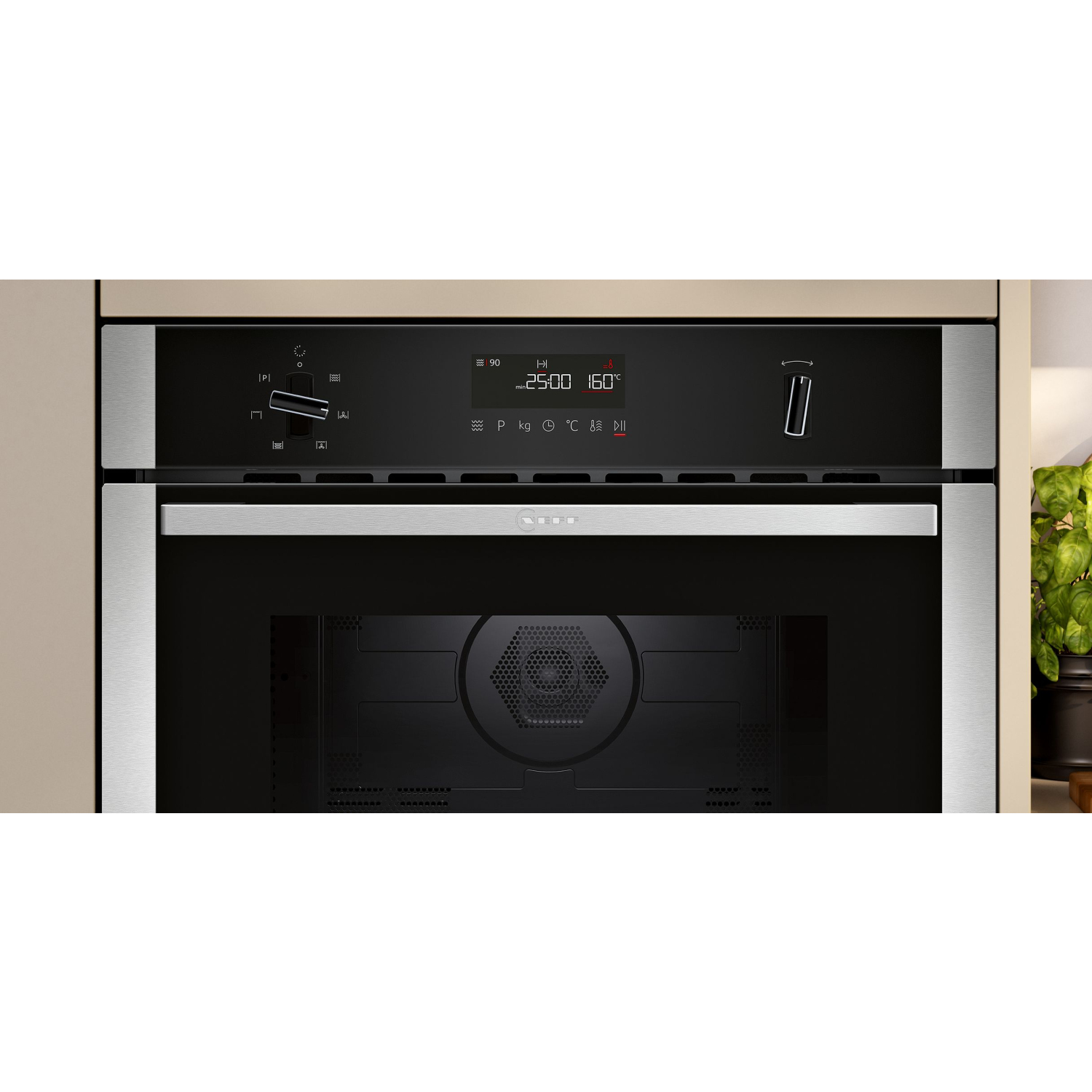 Neff Built in Microwave w/ Hot Air - Stainless Steel - N50 full image
