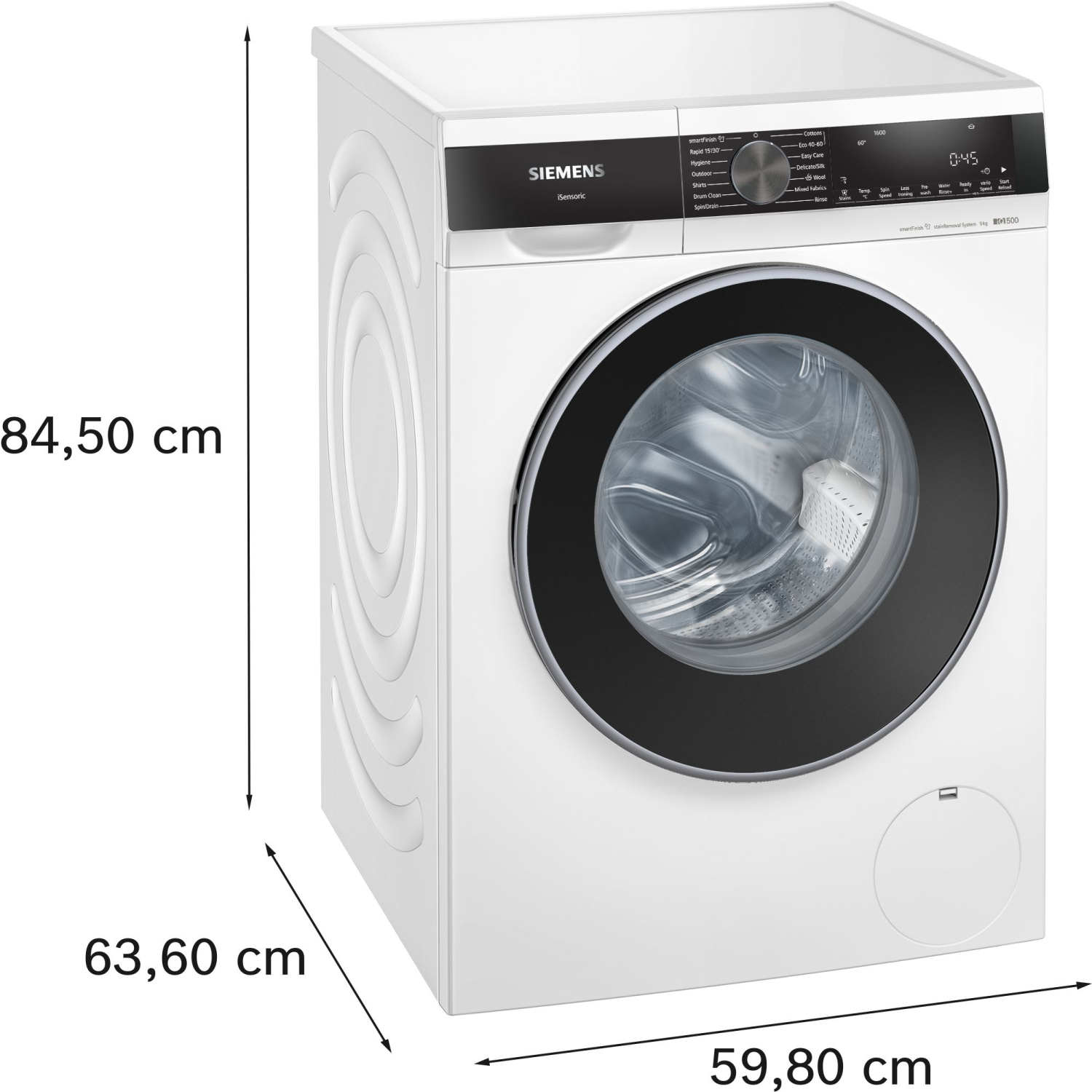 Siemens iQ500 Washing machine, front loader 9 kg max. 1600 rpm full image