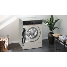 Siemens  iQ500 Washing machine, front loader 10 kg max. 1600 rpm, Silver inox