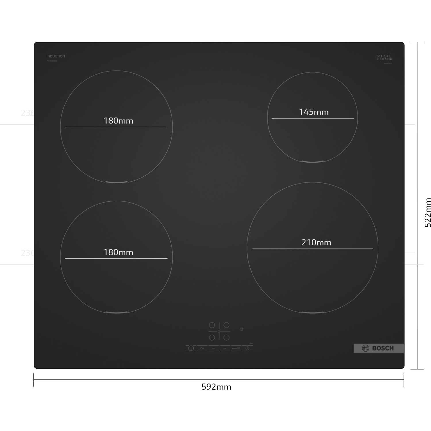 Bosch Series 4 Induction hob 60 cm Matt black full image