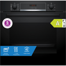 Bosch Series 4 Built-in oven with added steam function 60 x 60 cm Black