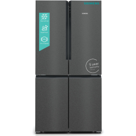 Siemens iQ300 Multi Door American Fridge Freezer 183 x 90.5 cm Brushed black steel antiFingerprint, Total noFrost