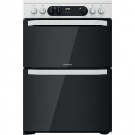 Hotpoint Electric Cooker HDM67V9CMW with Double Oven