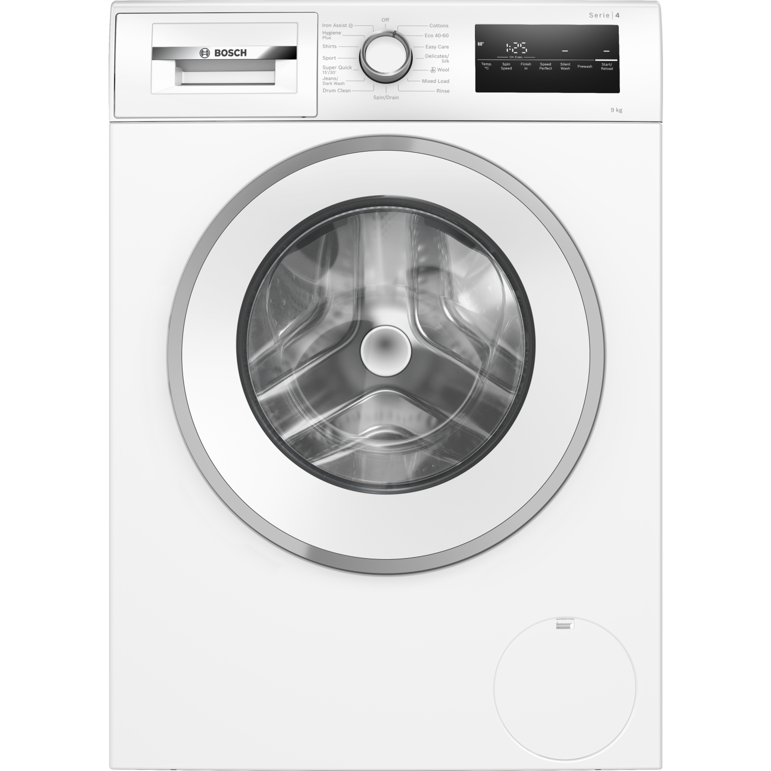 Bosch Series 4, Washing machine, front loader, 9 kg, max. 1400 rpm full image