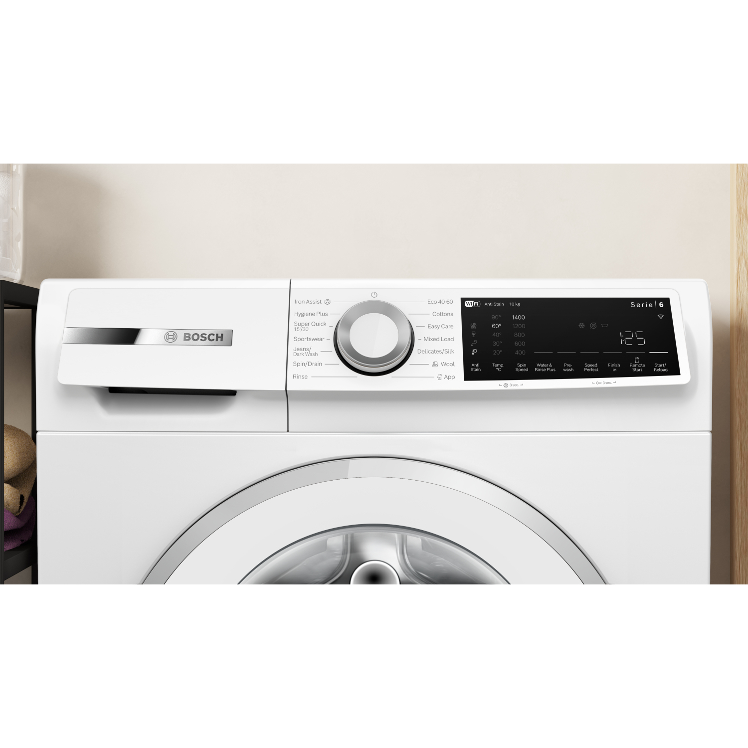 Bosch Series 6, Washing machine, front loader, 10 kg, max. 1400 rpm full image