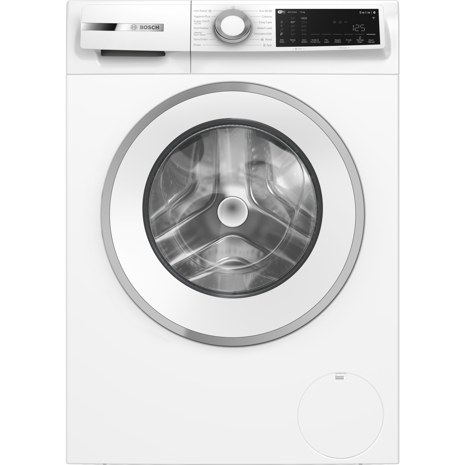 Bosch Series 6, Washing machine, front loader, 10 kg, max. 1400 rpm full image
