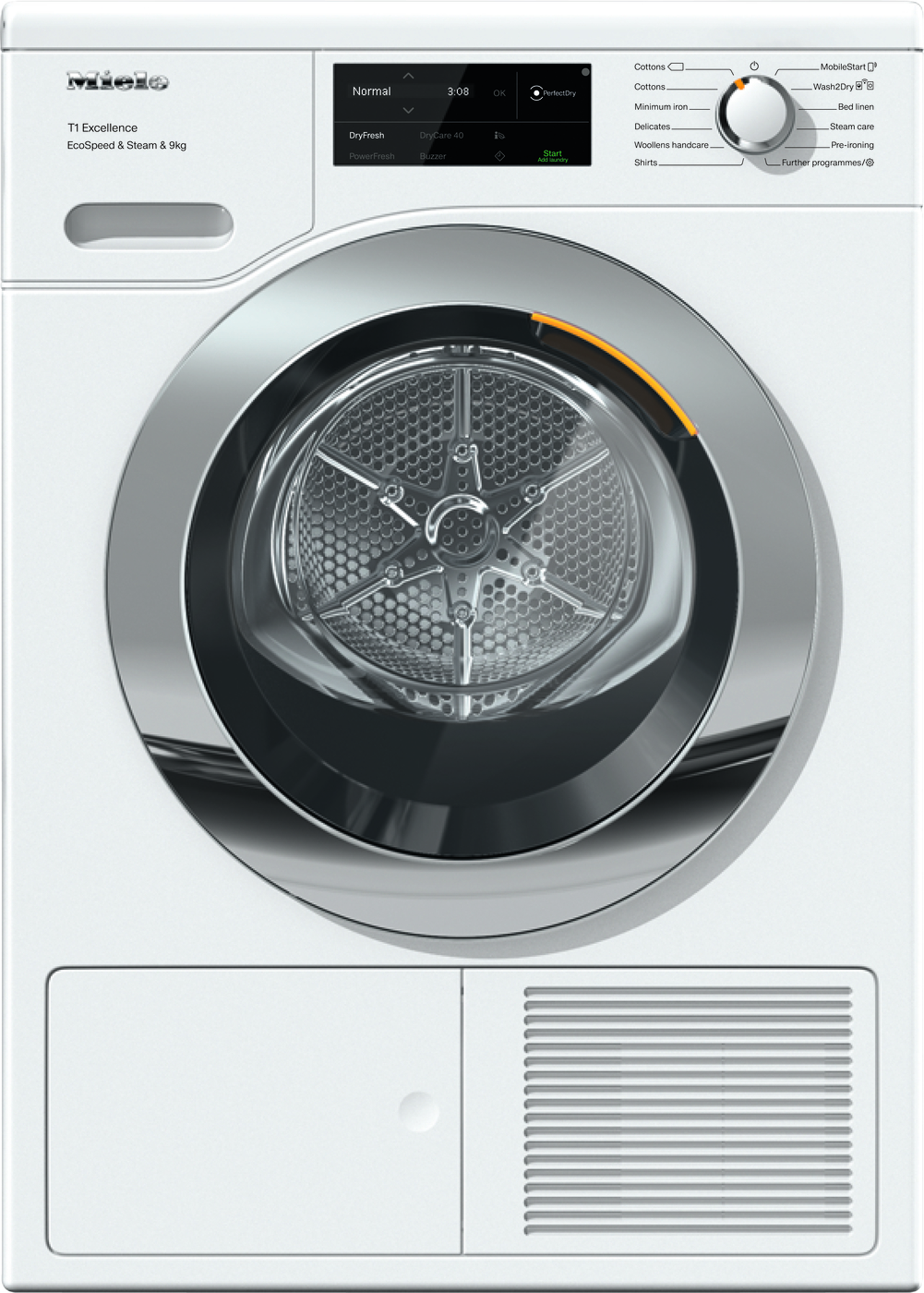 Miele TEL785WP EcoSpeed&Steam&9kg Lotus white thumbnail image