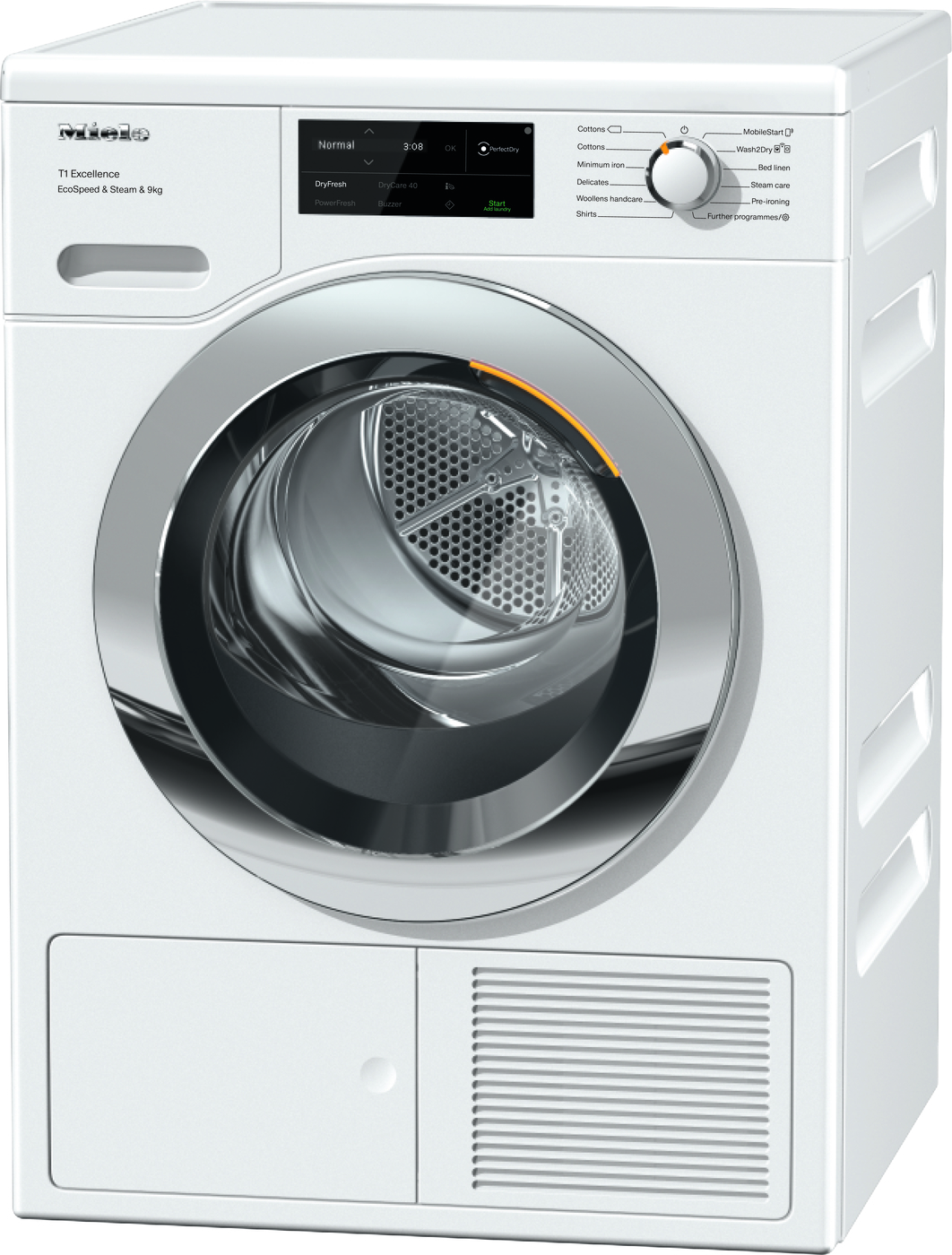 Miele TEL785WP EcoSpeed&Steam&9kg Lotus white thumbnail image