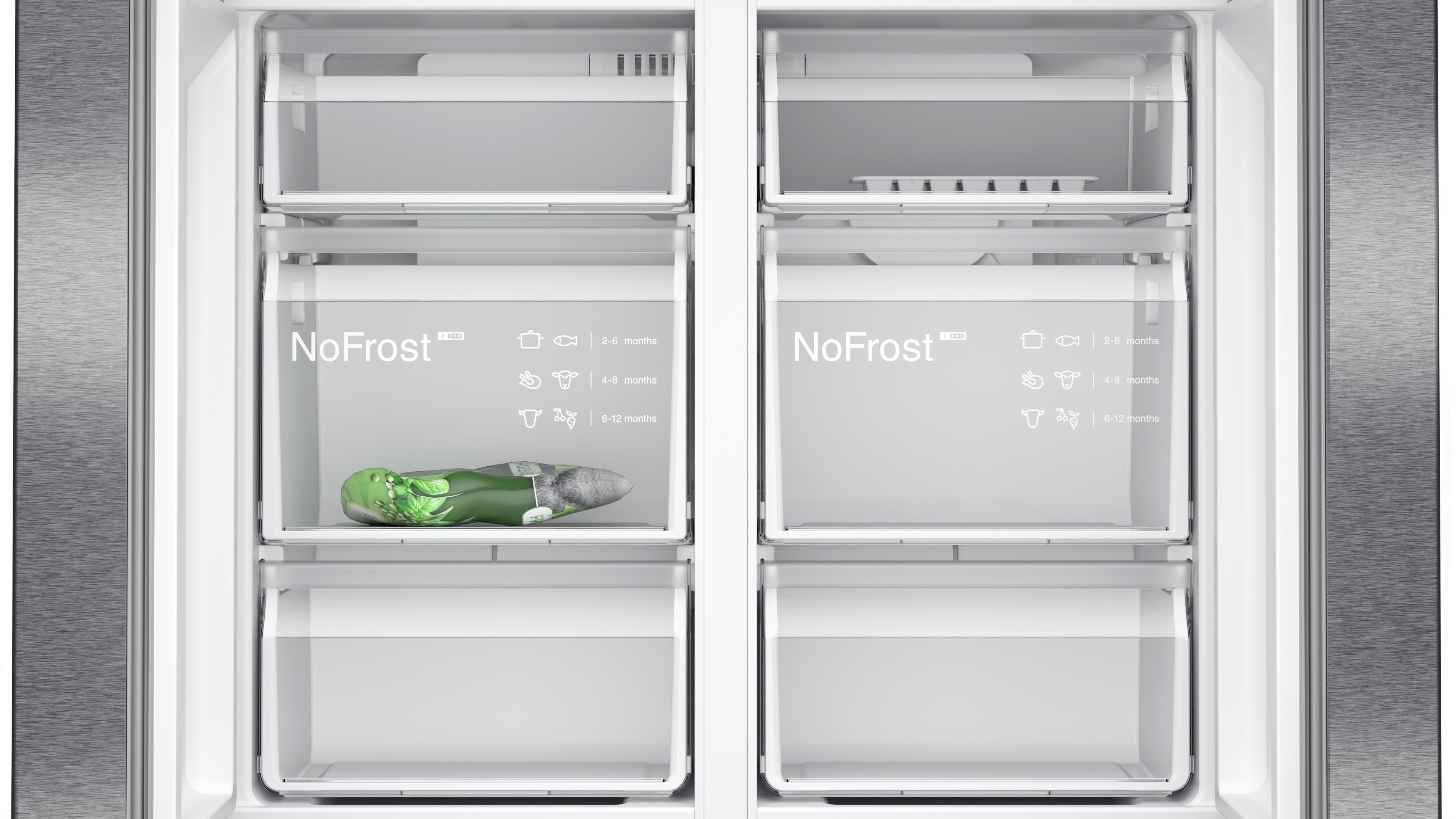 Siemens iQ300 Multi Door American Fridge Freezer 183 x 90.5 cm Brushed black steel antiFingerprint, Total noFrost thumbnail image