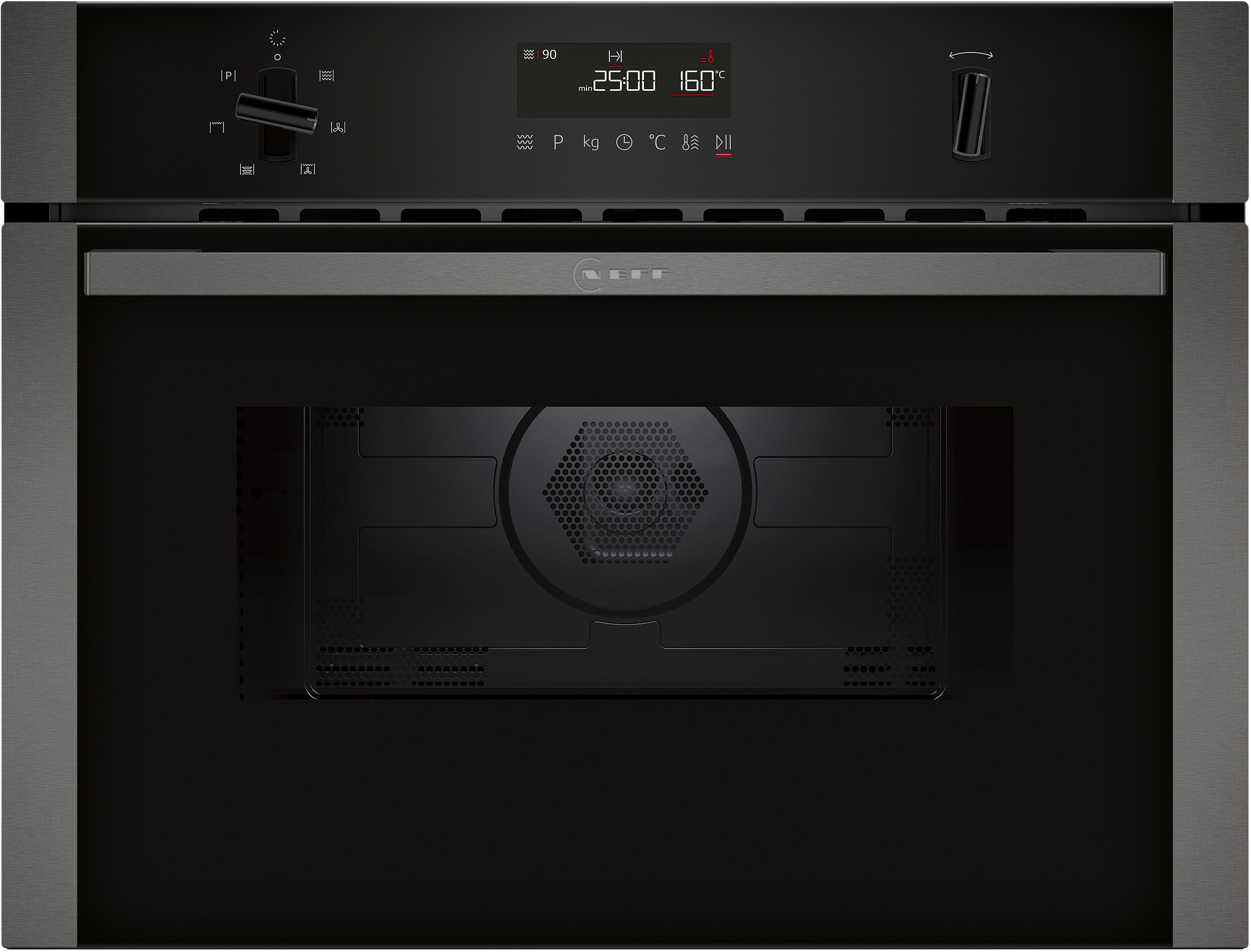 Neff N 50 Built-in microwave oven with hot air 60 x 45 cm Graphite-Grey thumbnail image