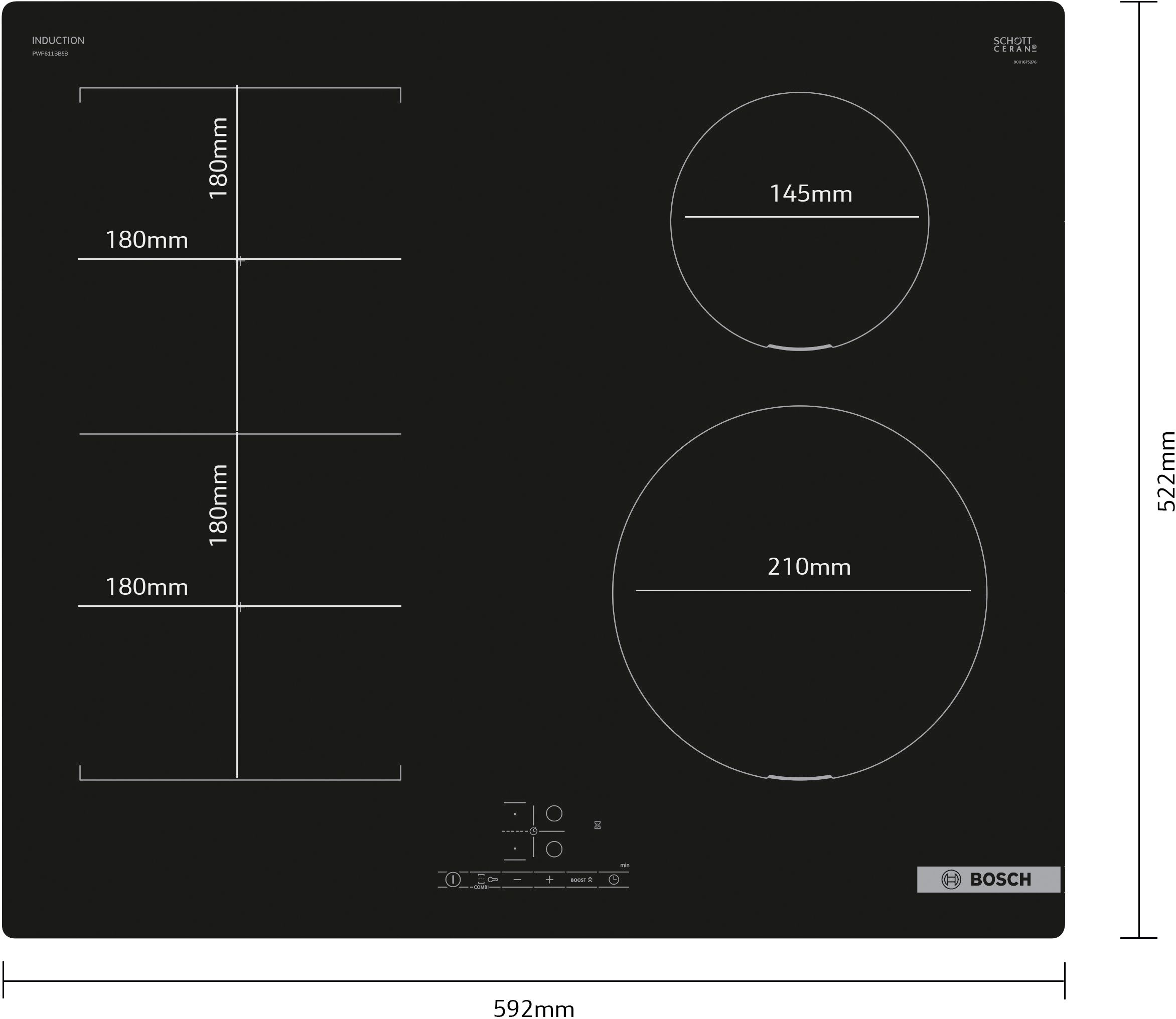 Bosch Series 4 Induction hob 60 cm surface mount without frame thumbnail image