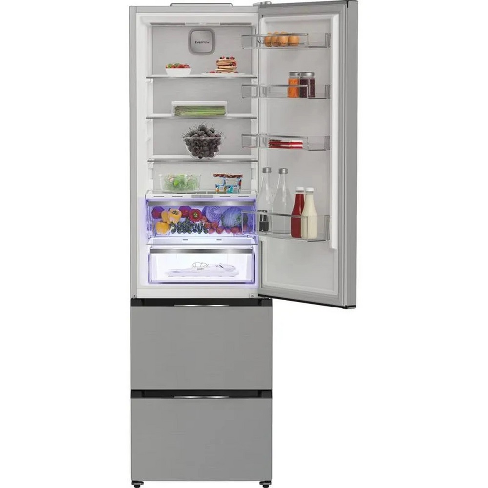 Hotpoint HPKF5351XP4UK Dual No Frost 3 Door American Fridge Freezer with VitalCare - Brushed Steel thumbnail image