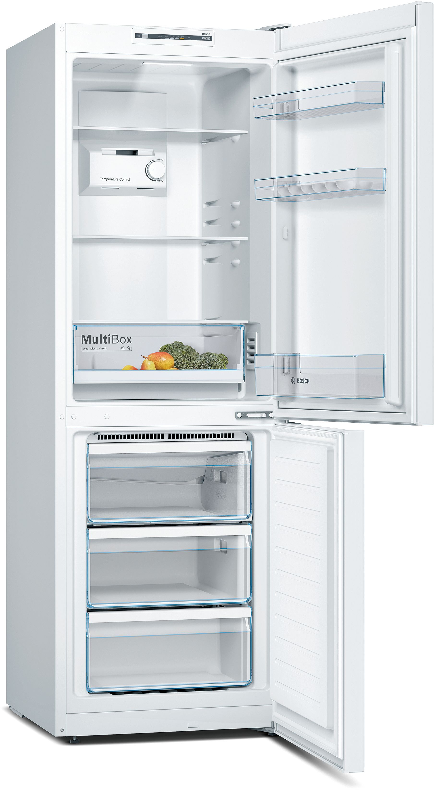 Bosch Series 2 Free-standing fridge-freezer with freezer at bottom 176 x 60 cm White, Total No Frost thumbnail image