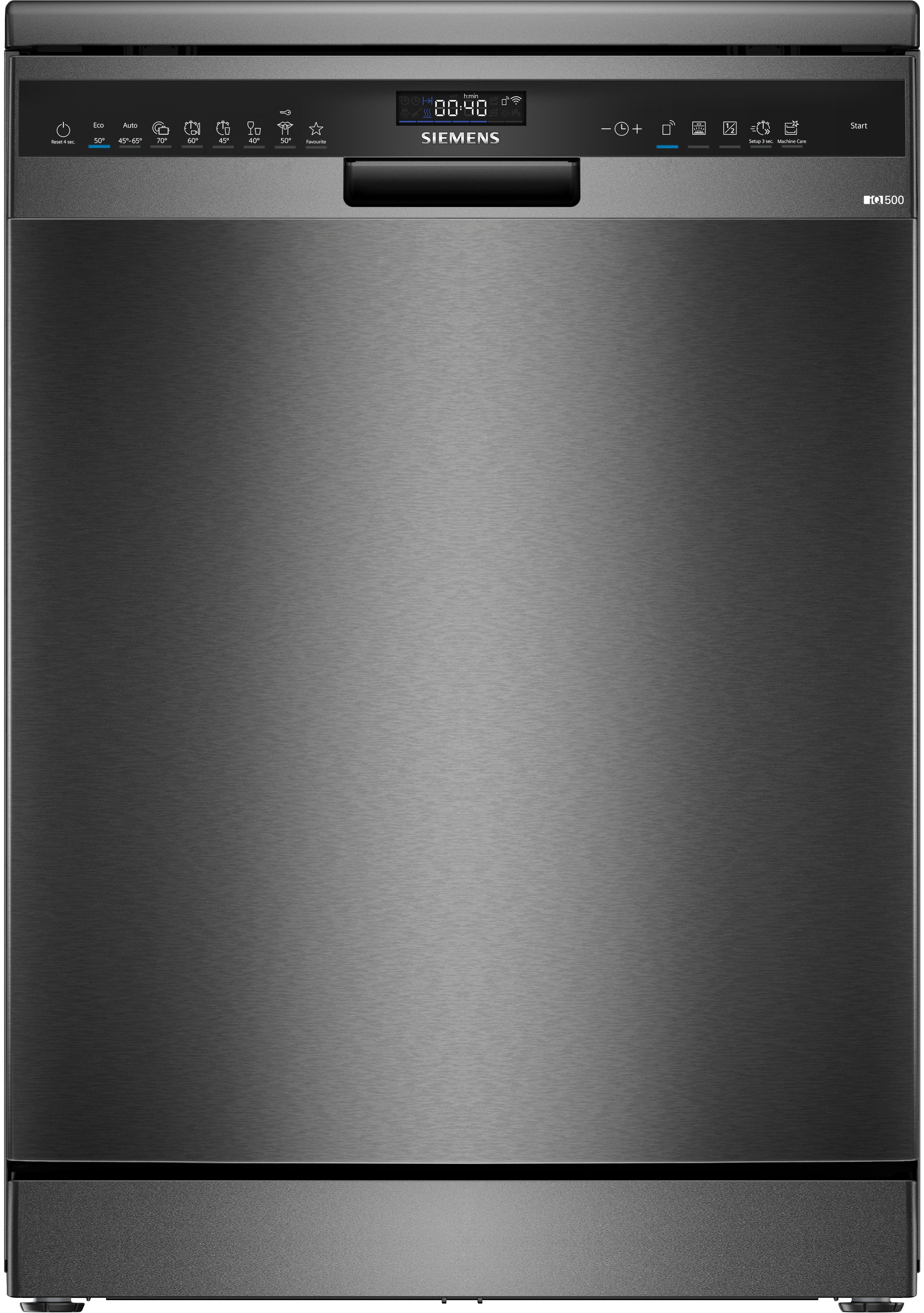 Siemens iQ500 Free-standing dishwasher 60 cm Brushed black steel anti-fingerprint thumbnail image