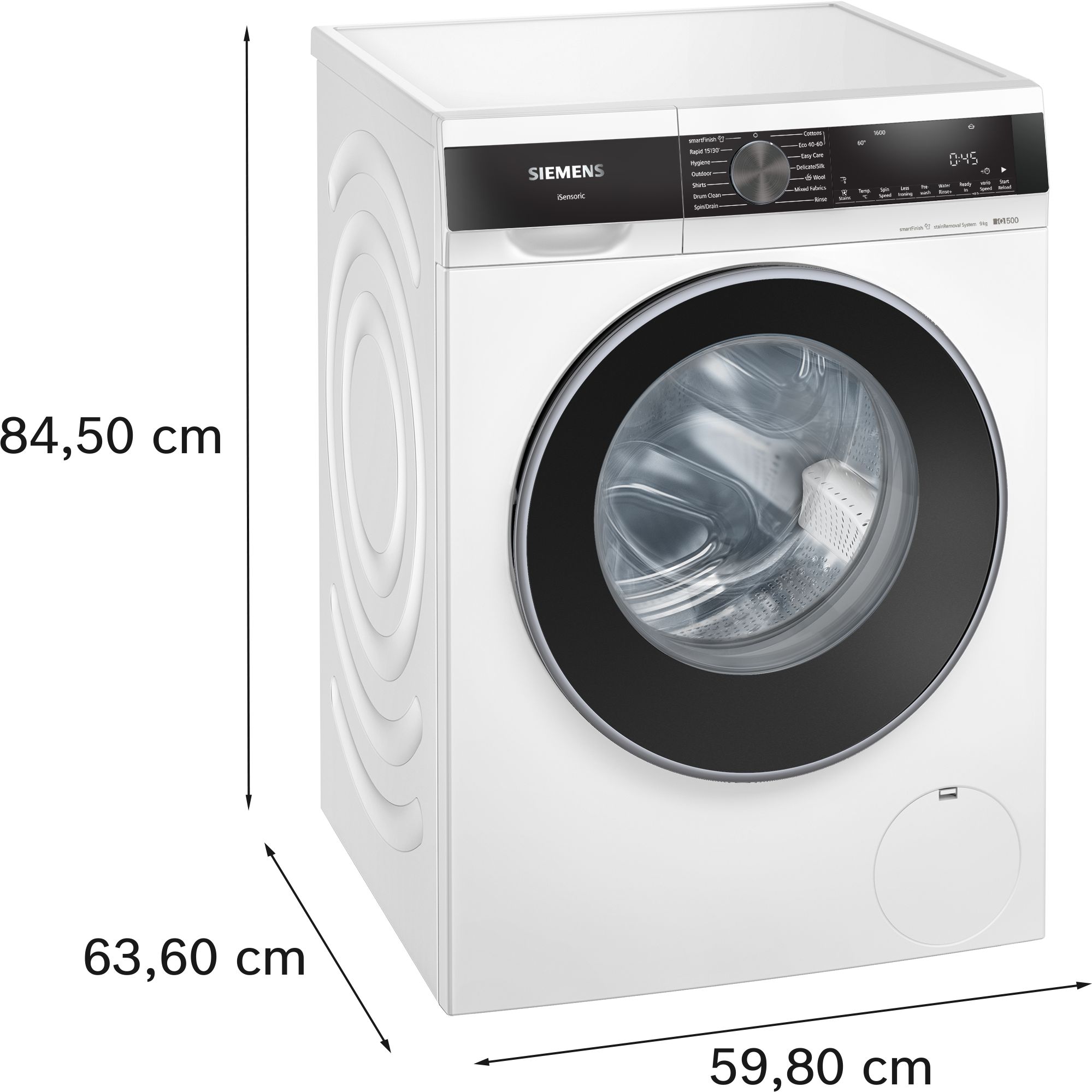 Siemens iQ500 Washing machine, front loader 9 kg max. 1600 rpm thumbnail image