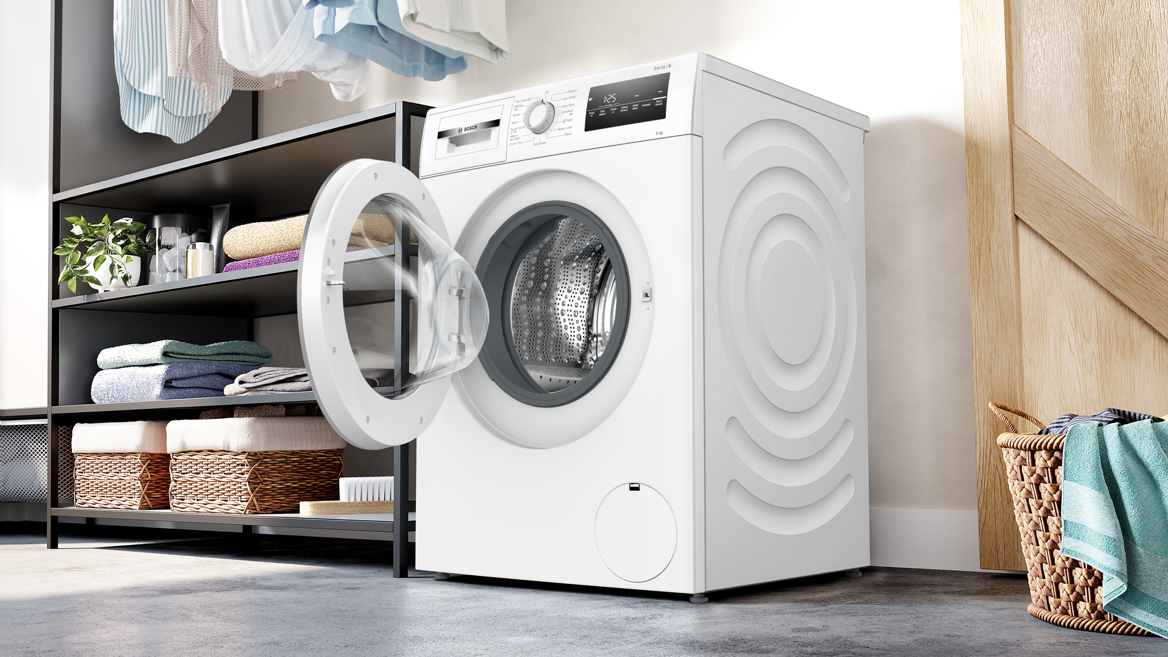 Bosch Series 4, Washing machine, front loader, 9 kg, max. 1400 rpm thumbnail image