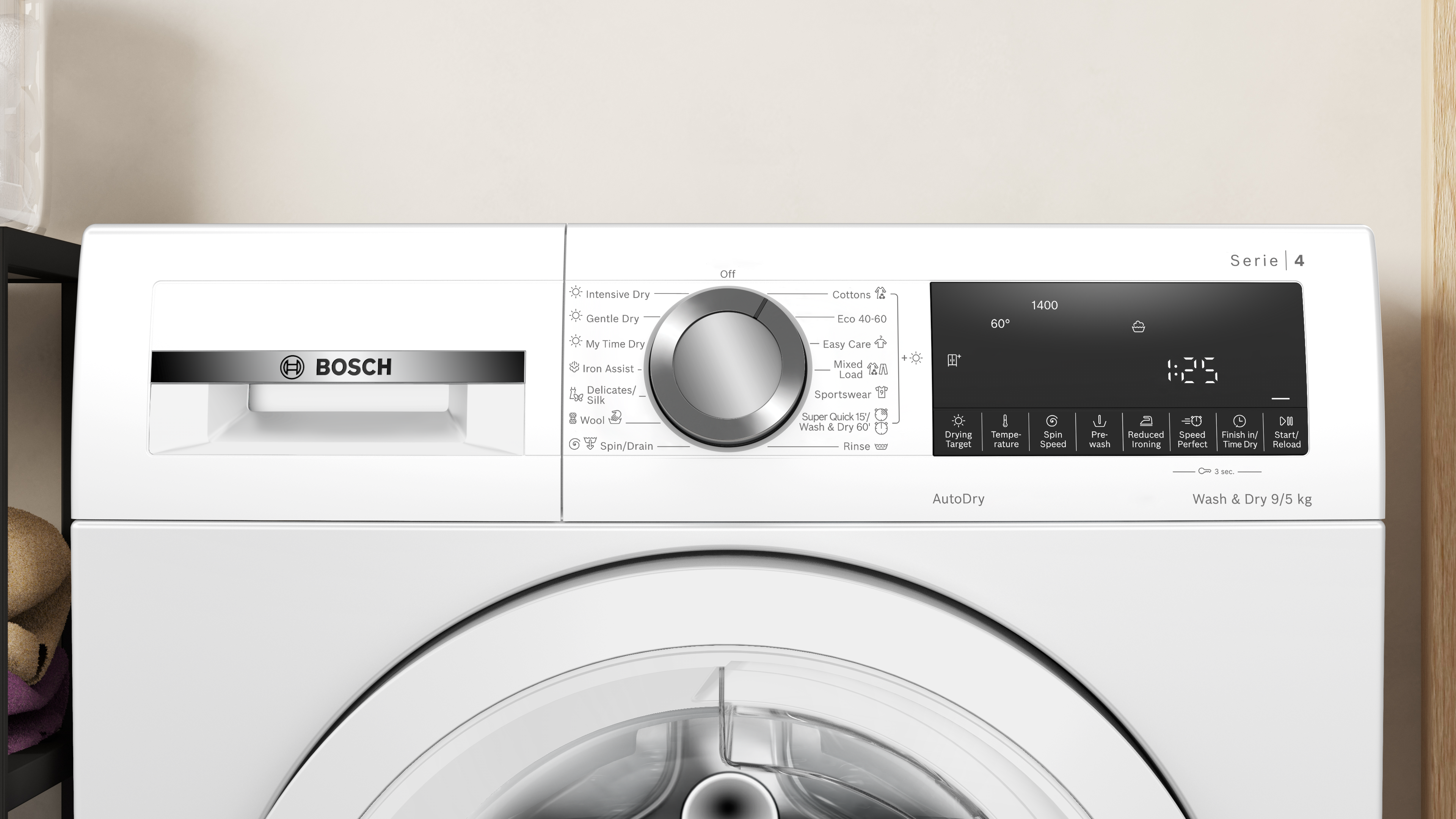 Bosch Series 4, Washer dryer, 9/5 kg, max. 1400 rpm thumbnail image
