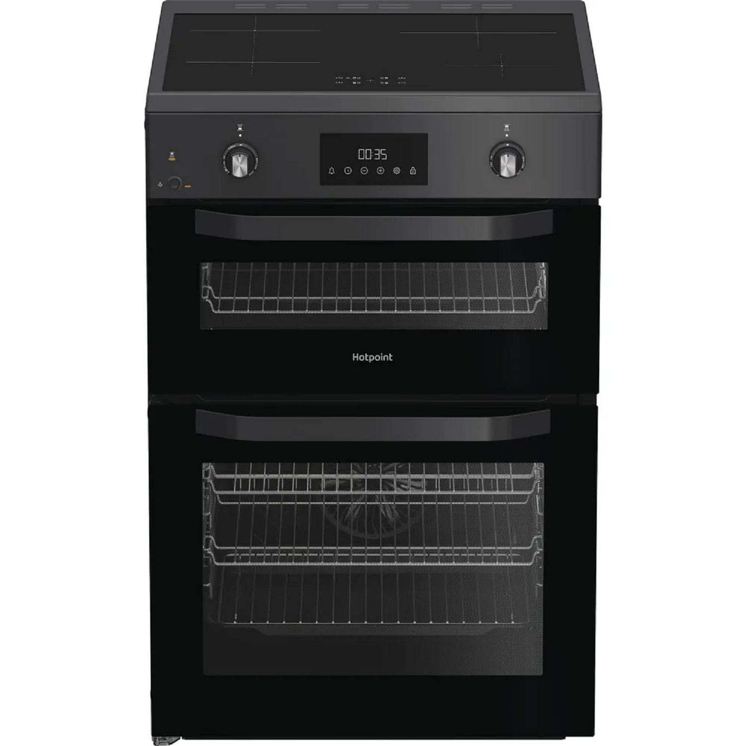 Hotpoint 60cm Freestanding Electric Double Cooker with Induction Hob thumbnail image