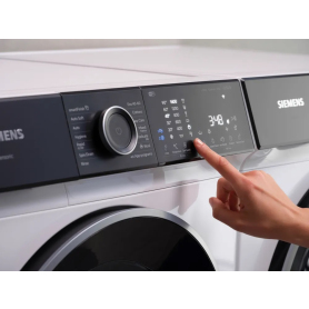 Siemens iQ500 Washing machine, front loader 9 kg max. 1600 rpm, Silver inox
