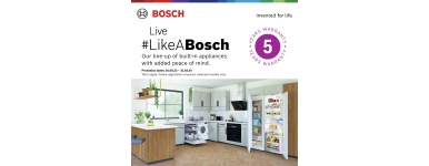 Bosch 5 year Warranty - Built in